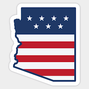 Stars and Stripes Arizona Sticker